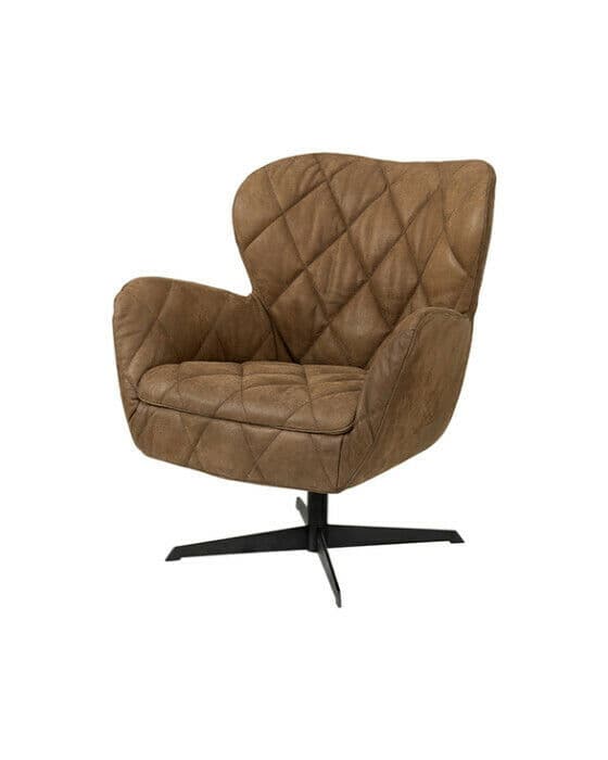 Jade swivel fåtölj nubuck läder