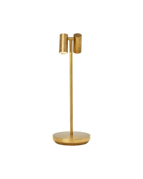 Doppia bordslampa uppladdningsbar mässing