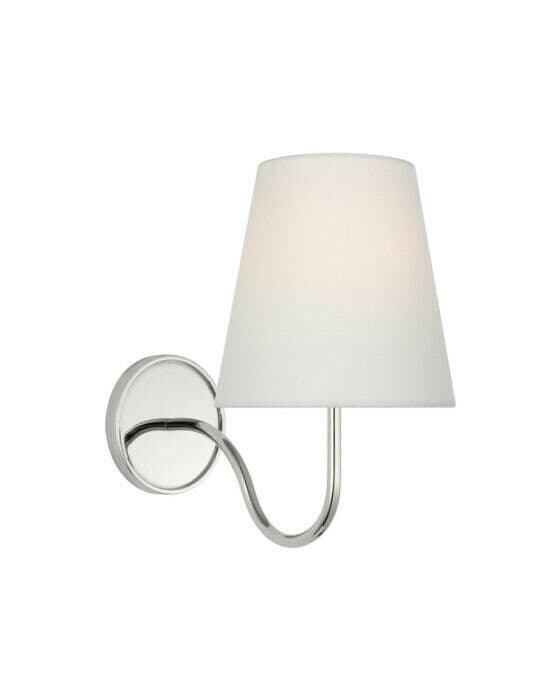 Lyndsie vägglampa nickel/linne