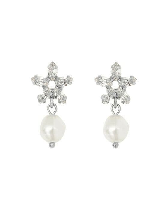 Emmy örhängen pearl/crystal rhodium