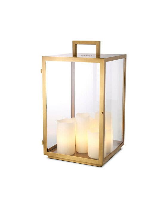 Debonair bordslampa antik mässing