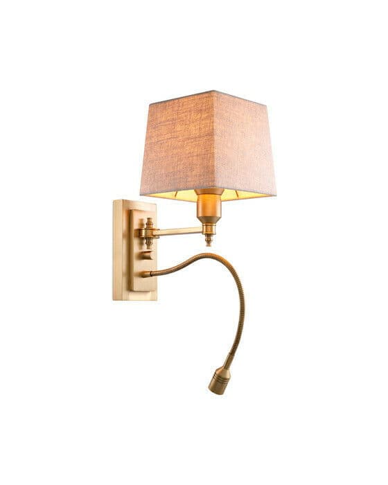 Ellington vägglampa antik mässing