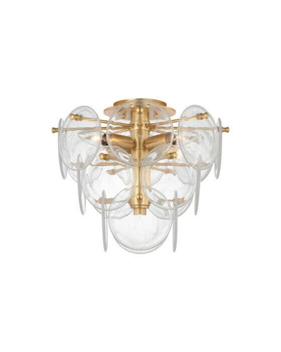 Loire plafond guld/klarglas M
