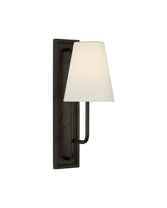 Rui vägglampa aged iron/linne