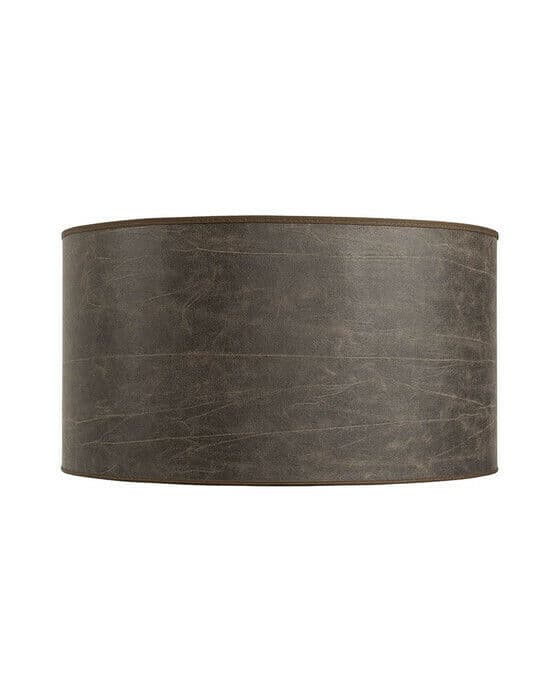 Cylinder lampskärm leather pale brown