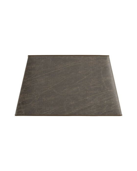 Rectangular lampskärm leather pale brown