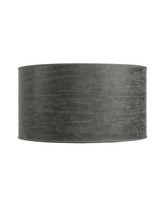 Cylinder lampskärm leather grey