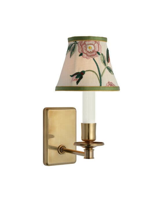 Tara 11" vägglampa antik mässing/royal silk