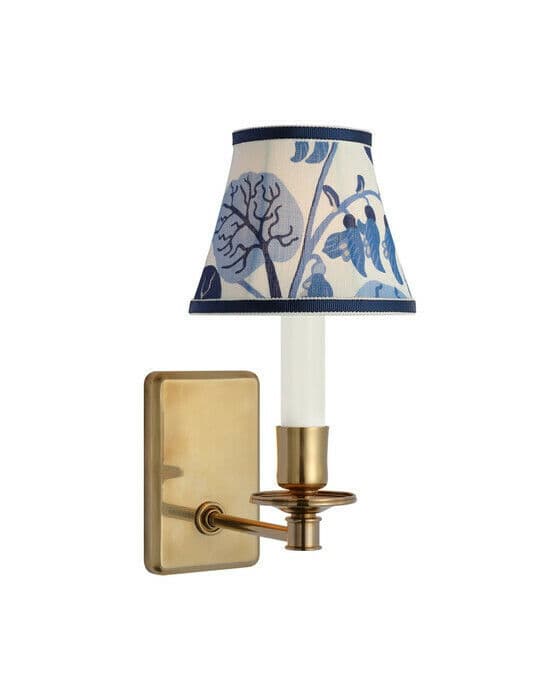 Tara 11" vägglampa antik mässing/marin