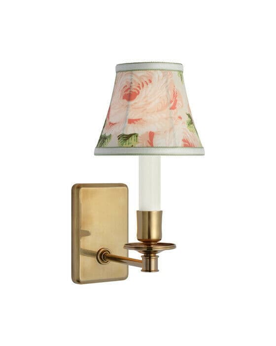 Tara 11" vägglampa antik mässing/blush salisbury