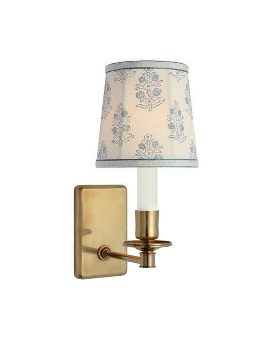 Tara 12" vägglampa antik mässing/blue aditi