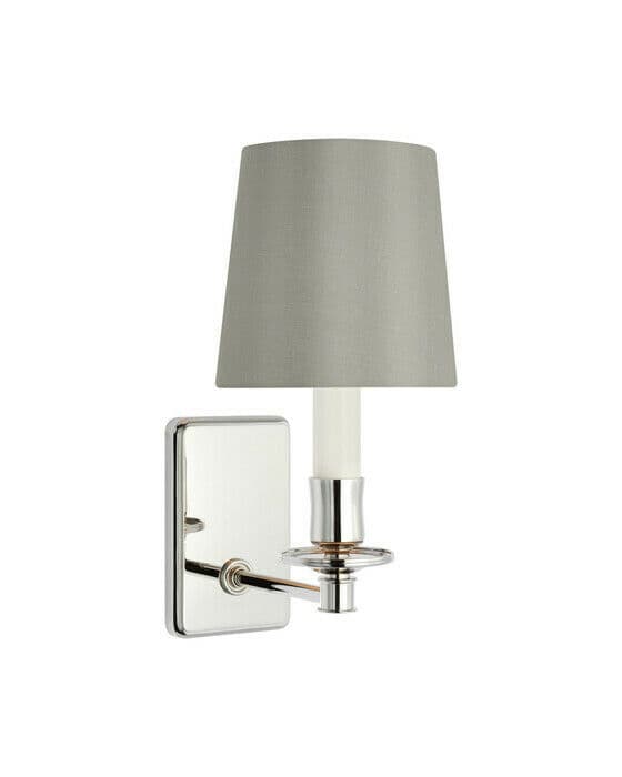 Tara 12" vägglampa nickel/mist silk