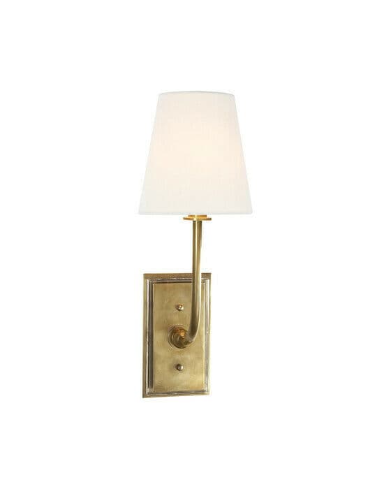Hulton vägglampa mässing