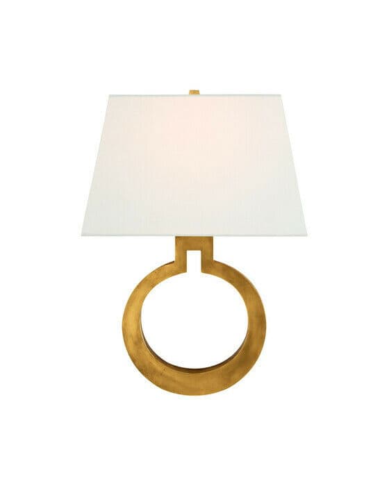 Ring Form vägglampa antik mässing L