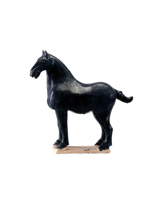 Tang häst skulptur svart