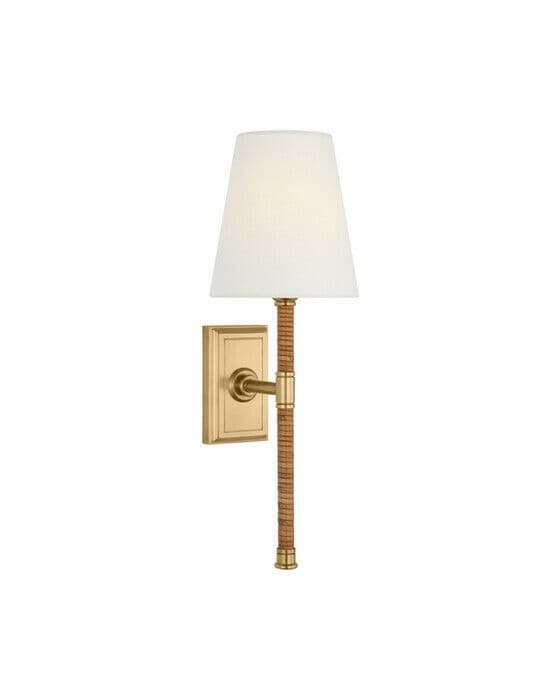 Basden 16" vägglampa mässing/rotting