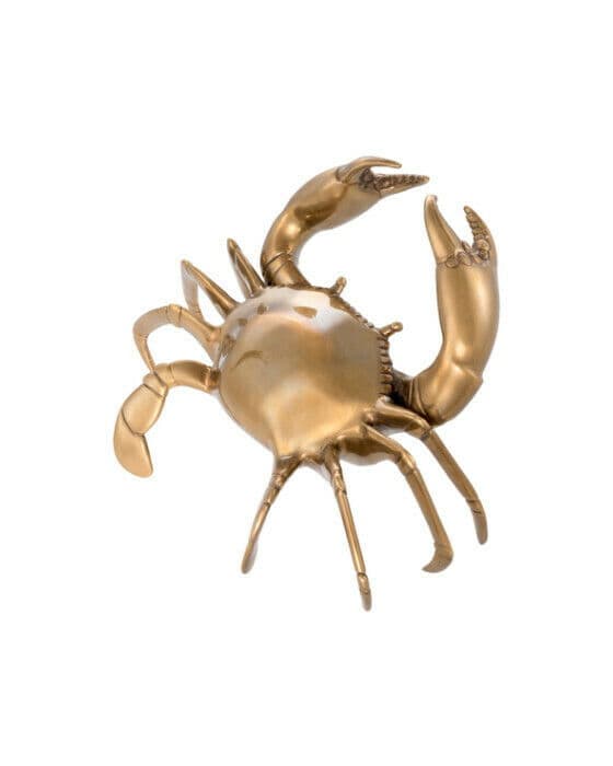 Krabba dekoration antik mässing