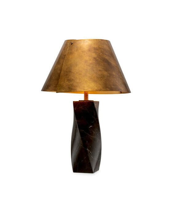 Camelia bordslampa antik mässing / svart