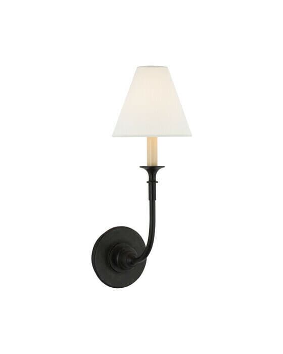 Piaf vägglampa svart