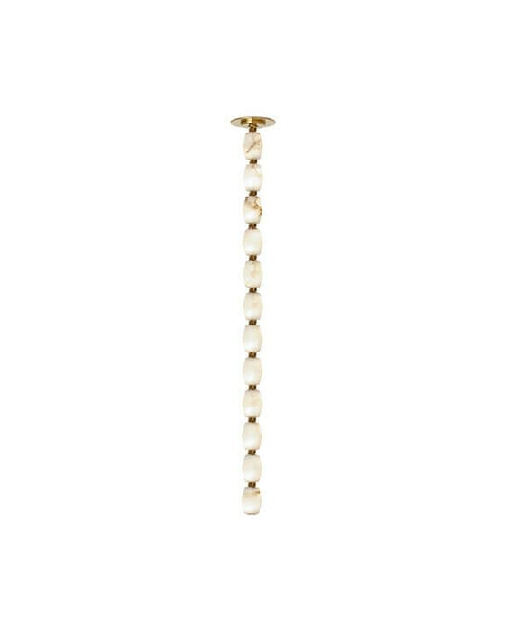 Collier alabaster 36 takpendel antik mässing 2700k