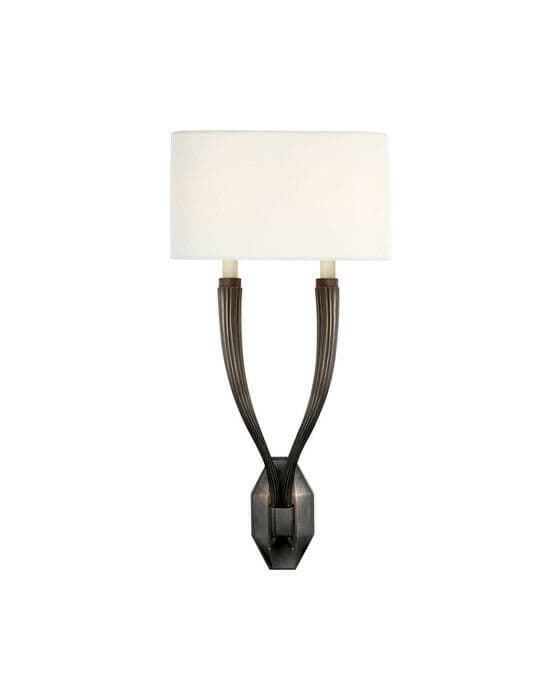 Ruhlmann vägglampa dubbel brons