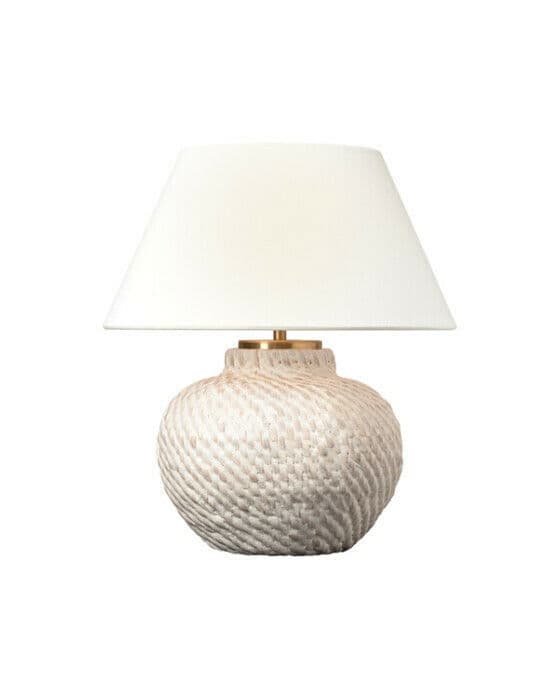 Avedon 11" portabel bordslampa vit