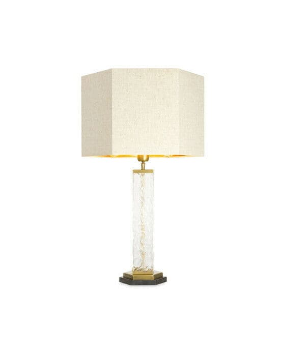 Harmonis bordslampa antik mässing