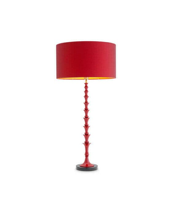 Arabella bordslampa bordeaux red finish