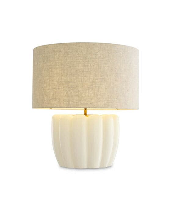 Barocco bordslampa vit