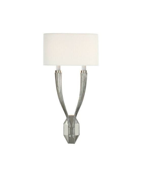 Ruhlmann vägglampa dubbel nickel