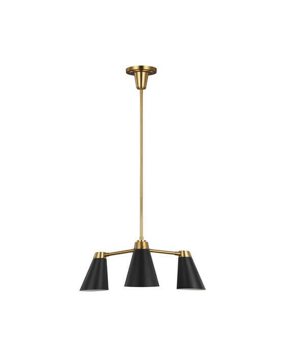 Signoret taklampa mässing/svart S