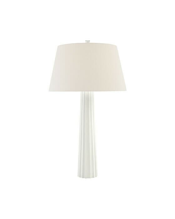 Fluted Spire bordslampa vit