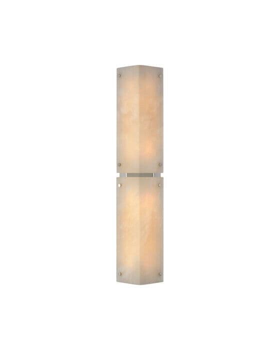 Clayton 25"" vägglampa alabaster/nickel