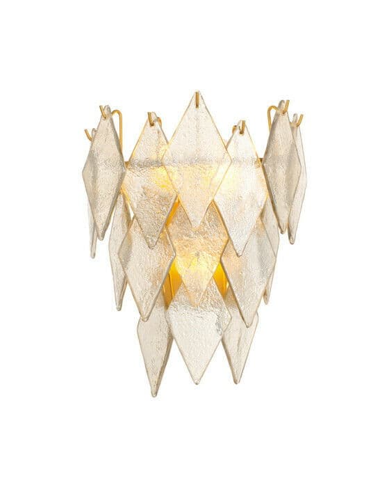 Rhombus vägglampa antik mässing