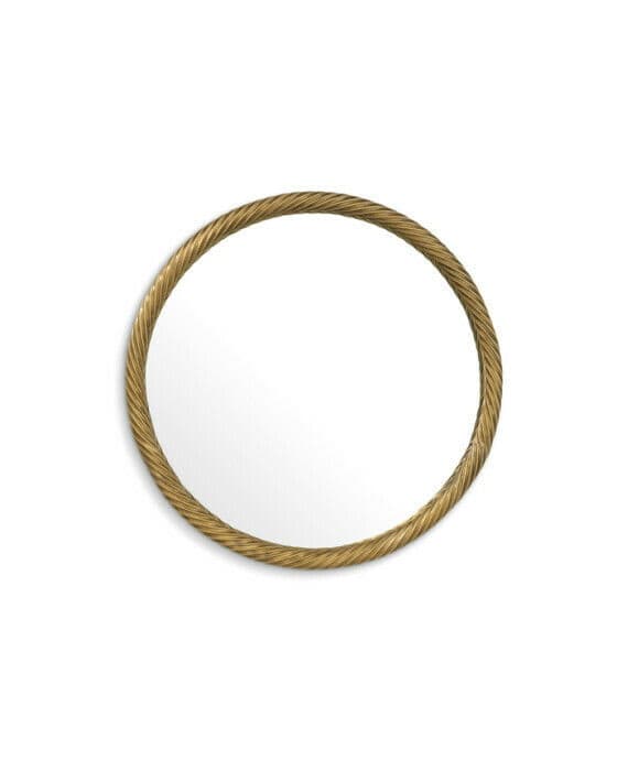 Salvi spegel rund vintage mässing
