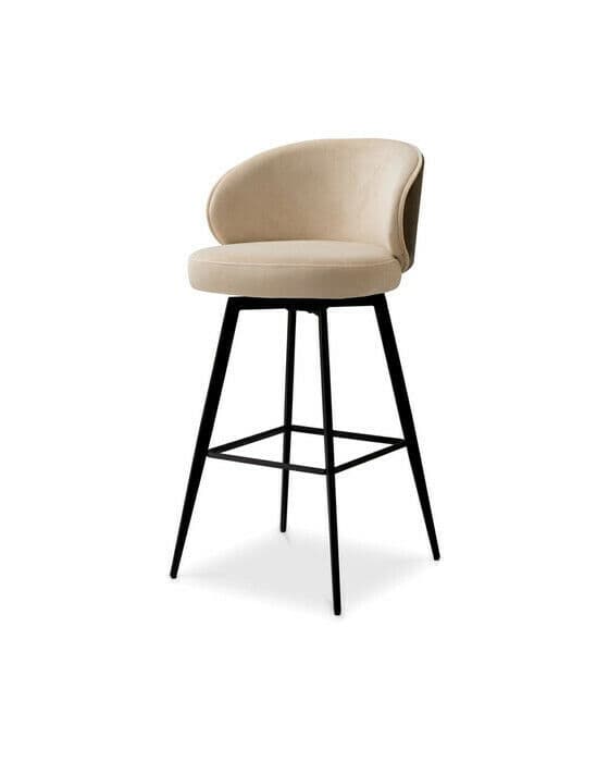 Camerota barstol sabino beige/valnöt