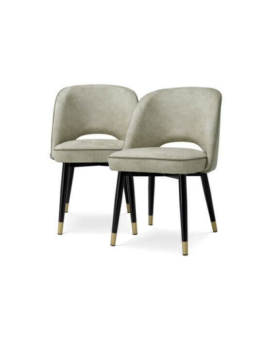 Cliff matstol mayer silver 2-set