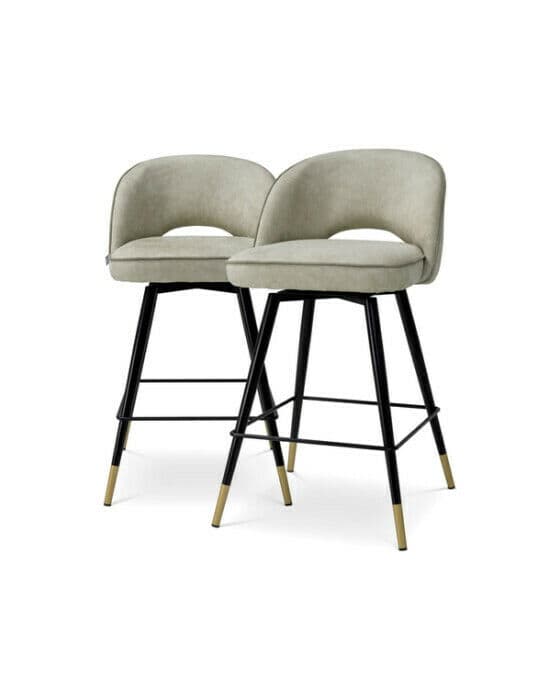 Cliff barstol mayer silver 2-set
