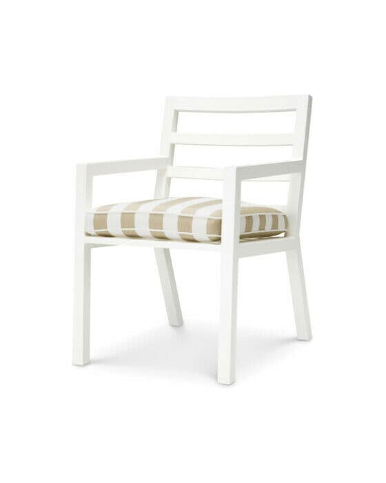 Delta matstol vit/florent beige