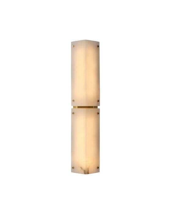 Clayton 25"" vägglampa alabaster/mässing