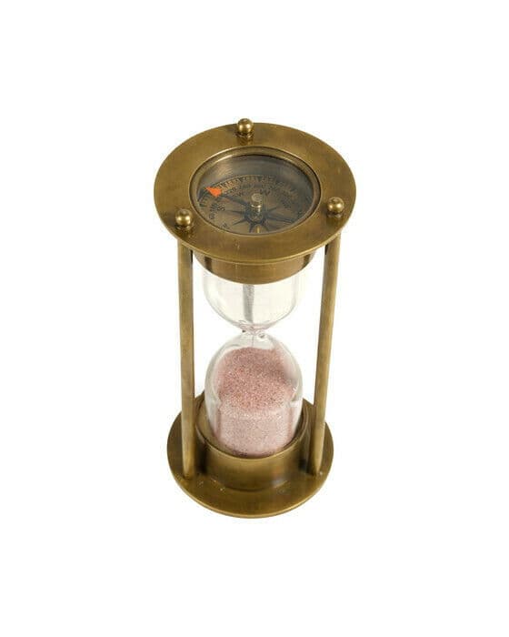 Timglas antik mässing