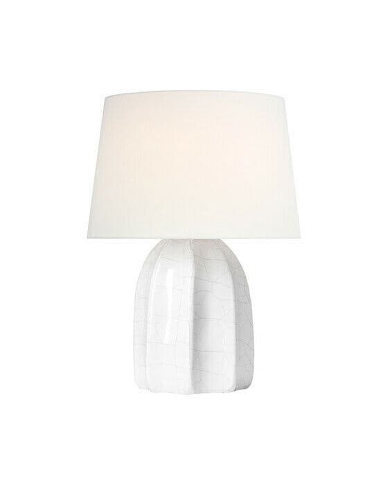 Melanie 12" portabel bordslampa crackled ivory