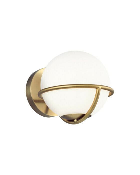 Apollo vägglampa mässing