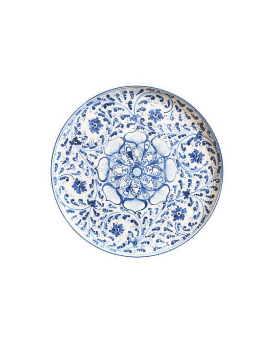 Caltagirone serveringsfat blå