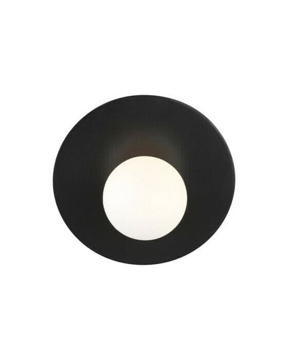 Nodes vägglampa vinklad svart