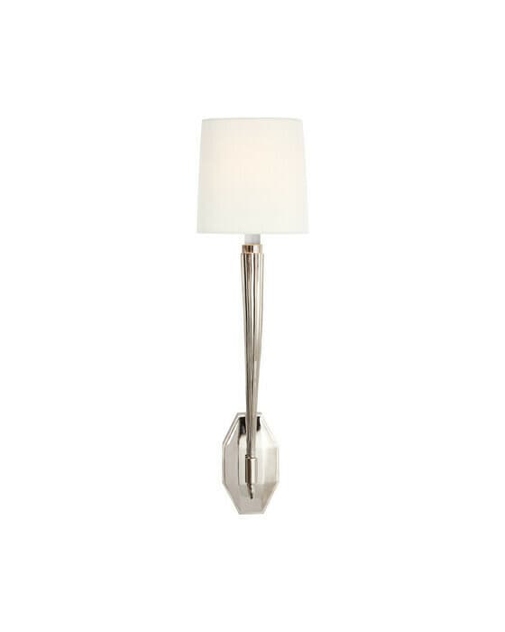 Ruhlmann vägglampa nickel/linne