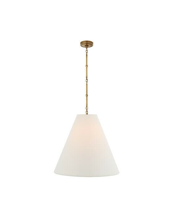 Goodman taklampa mässing/linne L