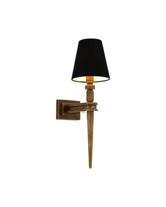 Waterloo vägglampa mässing exkl skärm OUTLET