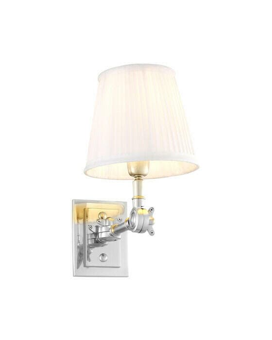 Wentworth vägglampa nickel/vit OUTLET