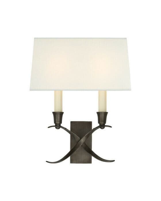 Cross Bouillotte vägglampa brons S